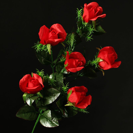 Róża w pąku satynowa x 6