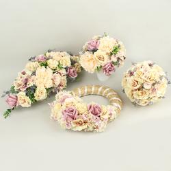 Ślubna kolekcja z peonią, różą i hortensją