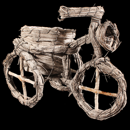 Osłonka wiklinowa bielona - rower