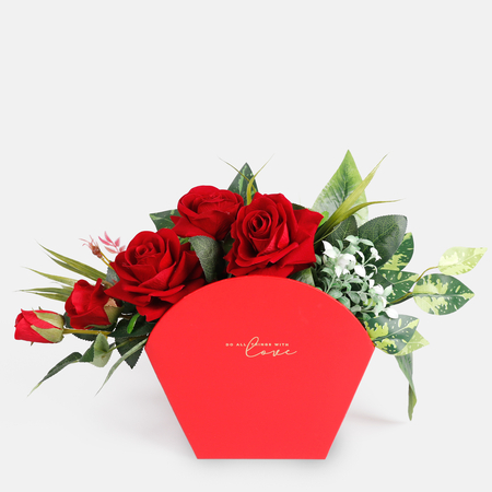Flower box kompozycja z różą