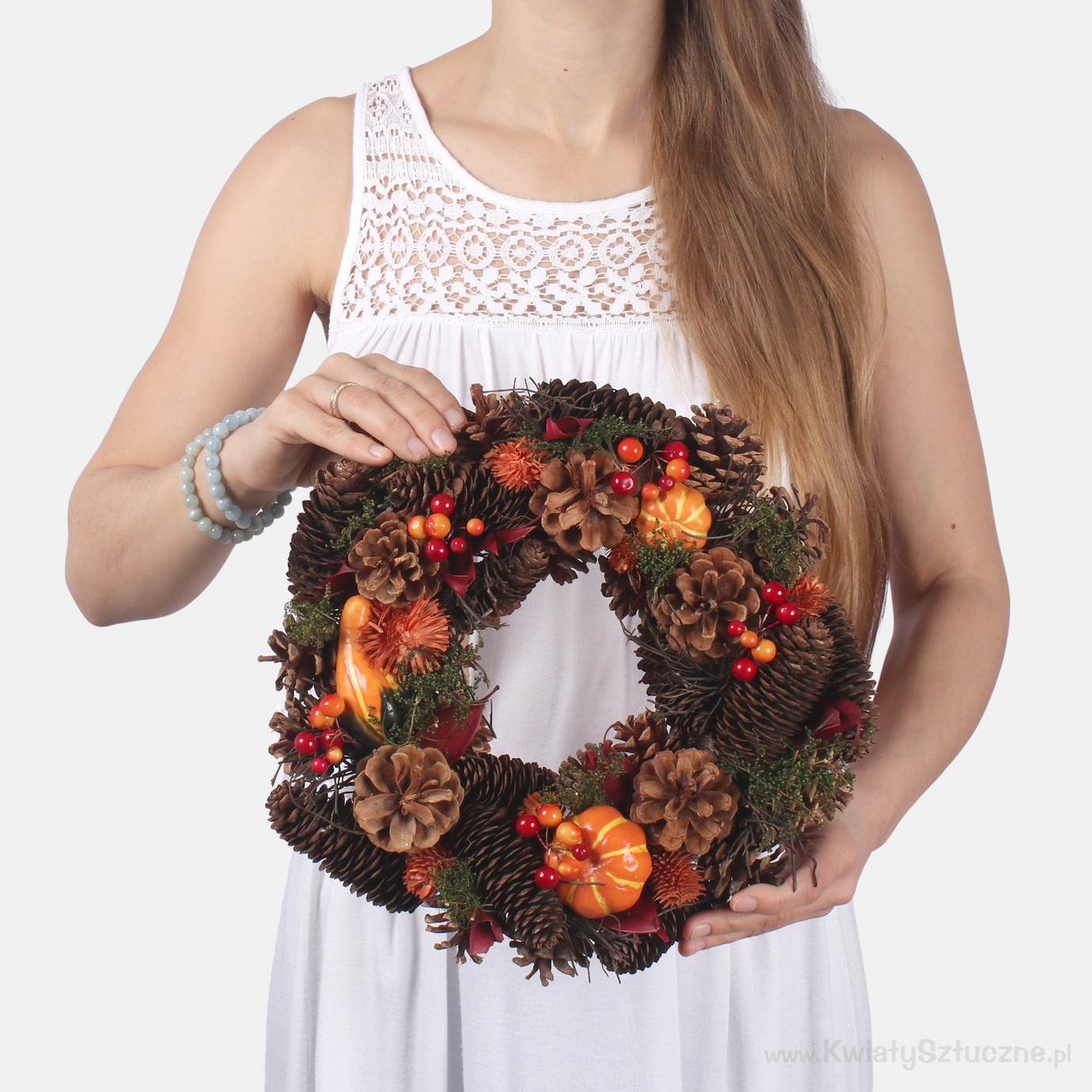 Wianek Jesienny Z Dyni 30 Cm UA049 Wianki Z Ro lin Suszonych Wianek Jesienny Z Dyni 30 Cm UA049 Wianki Z Ro lin Suszonych